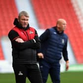 Doncaster Rovers boss Grant McCann has stressed the importance of staying level. Image: Jonathan Gawthorpe