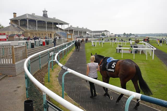 General view of paddock scenes at Doncaster Racecourse. PA Photo. Issue date: Sunday June 14, 2020. See PA story RACING Doncaster. Photo credit should read: Steve Davies/PA Wire