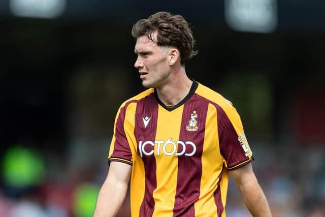 Bradford City defender Joe Wright has joined SPL side Dundee. Picture courtesy of BCAFC.