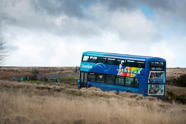 A Coastliner bus leaves Goathland. Picture by Yorkshire Post Photographer Bruce Rollinson.