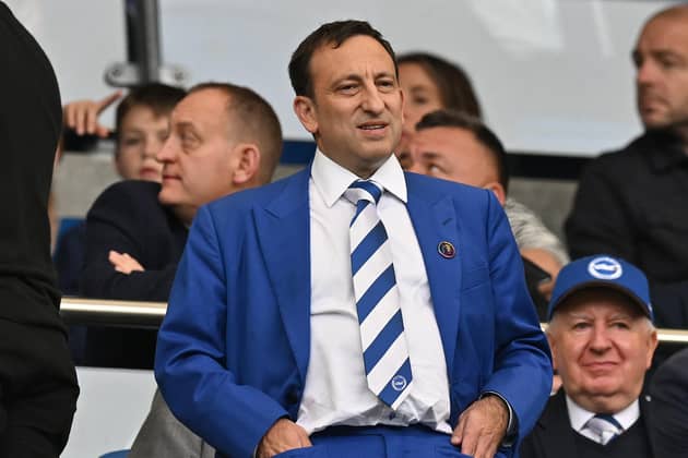 Fresh approach: Brighton and Hove Albion chairman Tony Bloom, the owner of Lake Forest, winner of this year's Gimcrack Stakes at the Ebor Festival addressed, as tradition dictates, the 252nd York Gimcrack Club Dinner, at York racecourse.




  looks on ahead of the English Premier League football match between Brighton and Hove Albion and Chelsea at the American Express Community Stadium in Brighton, southern England on October 29, 2022. - RESTRICTED TO EDITORIAL USE. No use with unauthorized audio, video, data, fixture lists, club/league logos or 'live' services. Online in-match use limited to 120 images. An additional 40 images may be used in extra time. No video emulation. Social media in-match use limited to 120 images. An additional 40 images may be used in extra time. No use in betting publications, games or single club/league/player publications. (Photo by Glyn KIRK / AFP) / RESTRICTED TO EDITORIAL USE. No use with unauthorized audio, video, data, fixture lists, club/league logos or 'live' services. Online in-match use limited to 120 images. An additional 40 images may be used in extra time. No video emulation. Social media in-match use limited to 120 images. An additional 40 images may be used in extra time. No use in betting publications, games or single club/league/player publications. / RESTRICTED TO EDITORIAL USE. No use with unauthorized audio, video, data, fixture lists, club/league logos or 'live' services. Online in-match use limited to 120 images. An additional 40 images may be used in extra time. No video emulation. Social media in-match use limited to 120 images. An additional 40 images may be used in extra time. No use in betting publications, games or single club/league/player publications. (Photo by GLYN KIRK/AFP via Getty Images)