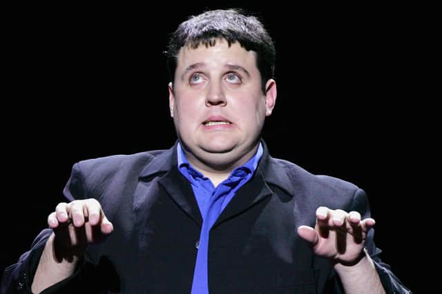 Comedian Peter Kay performs on stage at the "Teenage Cancer Trust Comedy Night", the third in a series of 5 charity shows in aid of the Teenage Cancer Trust, which run from April 4 to April 8, at the Royal Albert Hall on April 6, 2005 in London. (Photo by Jo Hale/Getty Images)