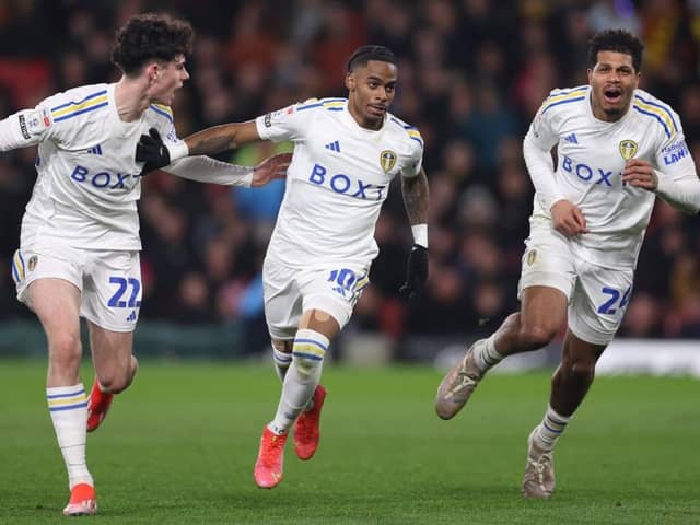 YOUNG GUNS: (Left to right) Archie Gray, Crysencio Summerville and Georginio Rutter have been key figures for Leeds United this season despite their youth