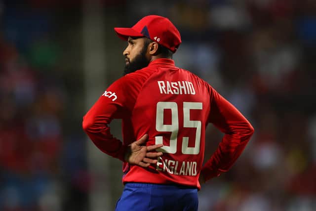 The form of Yorkshire's Adil Rashid has been one of the few highlights for England in white-ball this year. Photo by Ashley Allen/Getty Images.