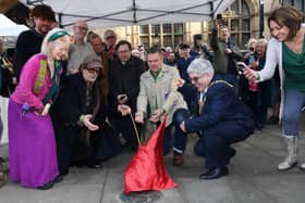 Pulp, the latest icons from Sheffield's rich and varied cultural diaspora are honoured with their own Legends Plaque outside Sheffield Town Hall. Picture Jonathan Gawthorpe