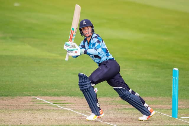 SLOW START: Northern Diamonds' Lauren Winfield-Hill top-scored with 40 in the Charlotte Edwards Cup against The Blaze at the Riverside but it couldn't prevent a six-wicket defeat. Picture by Allan McKenzie/SWpix.com