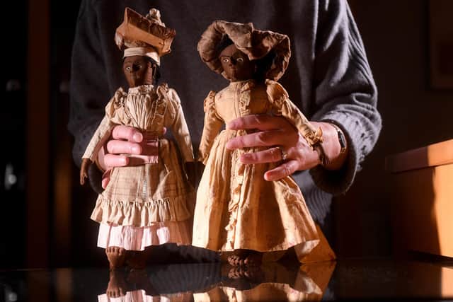 A pair of Martinque (from the Carribean island) cloth dolls (a housekeeper and her mistress). Pic credit: Simon Hulme)