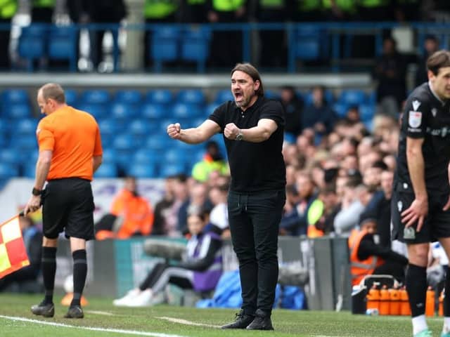 DISAPPOINTMENT: Daniel Farke urges his Leeds United players on at home to Blackburn Rovers