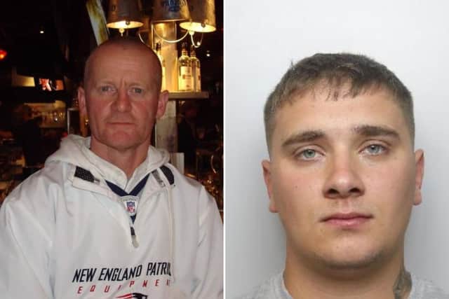 Richard Wheeler (left) died as a result of a one punch attack by Liam Jones (right)