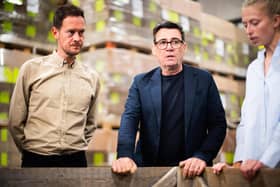 Farming minister Stephen Morgan (left) and Prime Minister Andy Burnham during a visit to F G Pryor & Son Ltd, Colwyn Farm near Truro, Cornwall. Picture date: Saturday August 15, 2026.