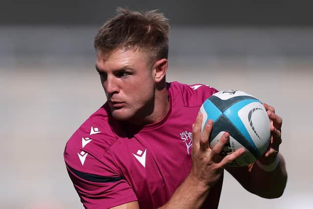 Short-term help: Fly-half Tom Curtis of Sale Sharks has come in on a temporary basis to ease the strain on Dean Richards' "skinny" Doncaster Knights squad.