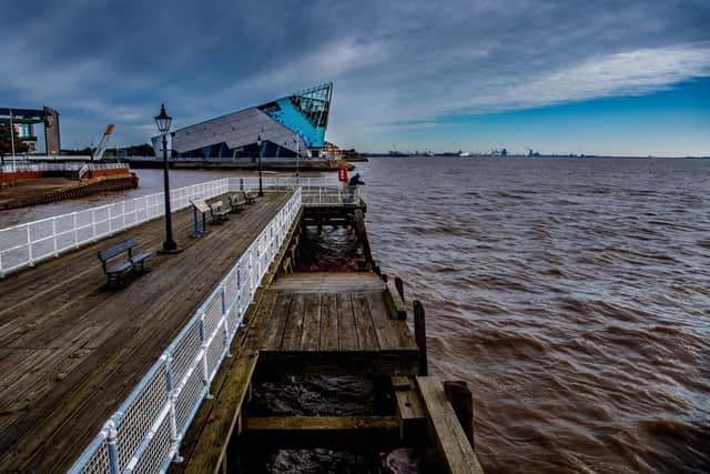 The River Humber with one of the UK's most spectacular aquariums, The Deep, judtting out from the dockside overlooking the estuary. Picture: James Hardisty.