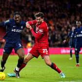 Chelsea's Axel Disasi (left) and Middlesbrough's Matt Crooks battle for the ball during the Carabao Cup semi final first leg match at the Riverside Stadium, Middlesbrough. Picture: Owen Humphreys/PA Wire.