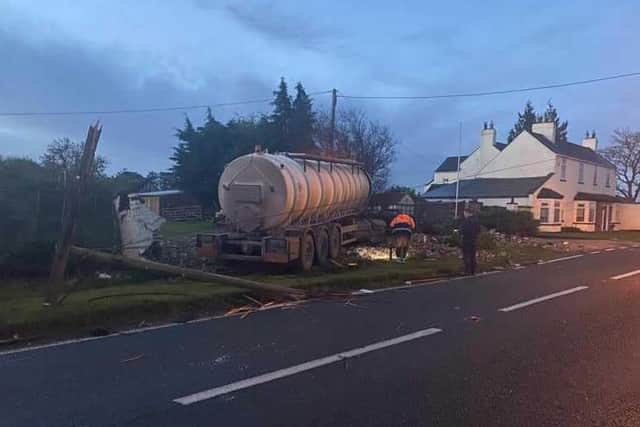 The aftermath of the tanker crash