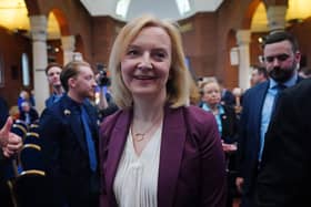 Former Prime Minister Liz Truss following the launch of the Popular Conservatism movement. PIC: Victoria Jones/PA Wire