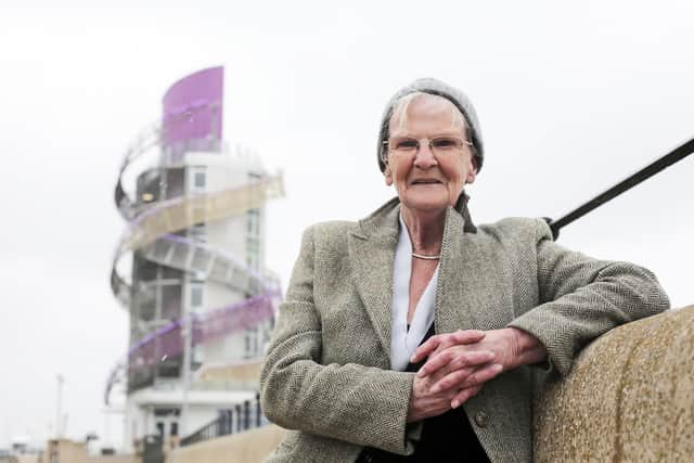 Leader of Redcar and Cleveland Borough Council Mary Lanigan on Redcar promenade