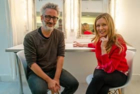 David Baddiel and Rachel Riley. Picture: PA Photo/©Channel 4.