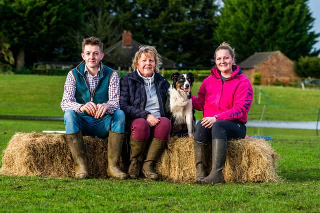 ack Richardson, of Newton upon Derwent, near York, a young sheep farmer with pedigree Oxford Downs, with his mum Lisa, and sister Jess, and Jack's sheepdog called Jill.