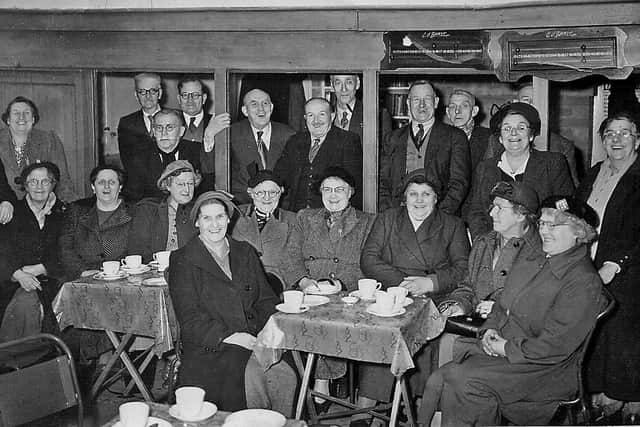 Warmsworth Over sixties club members in Quaker Meeting House. Peter Tuffrey collection