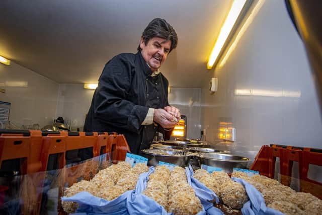 David and Christine Laing owners of gourmet scotch egg company The Clucking Pig near Marske by the Sea have been in the business of making welfare friendly Scotch eggs for 10 years, have won several awards and regularly attend farmers markets, food festivals and summer shows