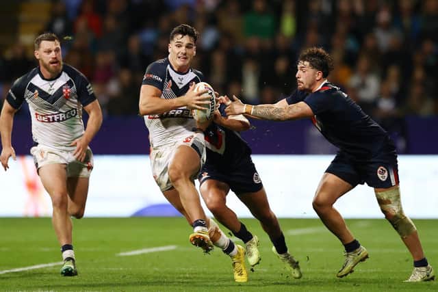 MUST DO BETTER: England's Herbie Farnworth - seen in action against France last Saturday - believes he has to make improvements ahead of the final group clash against Greece this weekend. Picture: Michael Steele/Getty Images