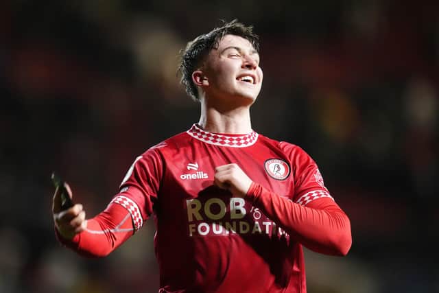 Bristol City's George Earthy (centre) celebrates after the Sky Bet Championship victory over Middlesbrough (Picture: PA)