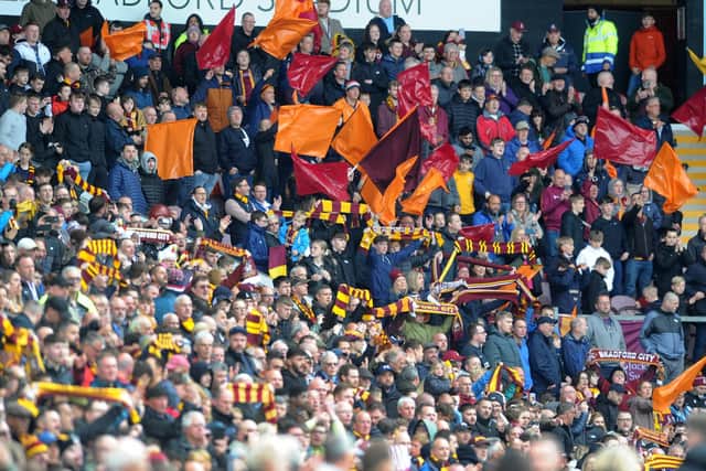 FANTASTIC: Bradford City's crowd for the visit of Leyton Orient was Valley Parade's biggest league gate for 70 years