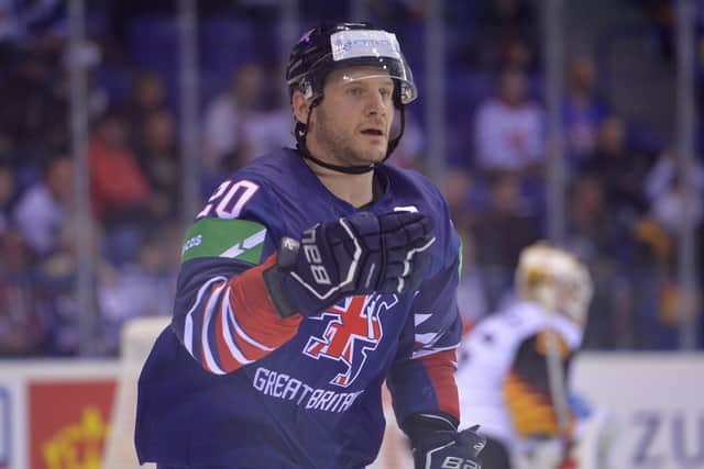 END GAME: Jonathan Phillips is hoping to end his playing career by helping Great Britain secure an instant promotion back to the top tier of the IIHF World Championships. Picture courtesy of Dean Woolley