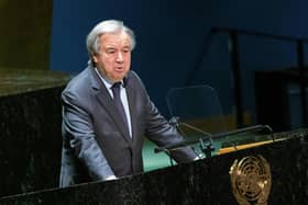 UN Secretary-General Antonio Guterres warned humanity is “on a highway to climate hell with our foot on the accelerator”. PIC: KENA BETANCUR/AFP via Getty Images