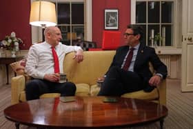Prime Minister Andy Burnham (right) meeting with Chancellor of the Exchequer John Healey at No11 Downing Street, central London, ahead of the Budget. Photo credit: Alberto Pezzali/Press Association