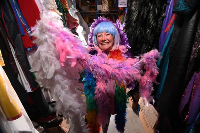 York Theatre Royal costume, prop and furniture sale. Pauline Rourke, Costume Hire Supervisor, pictured in the store at Osbaldwick Link Road
York Picture taken by Yorkshire Post Photographer Simon Hulme