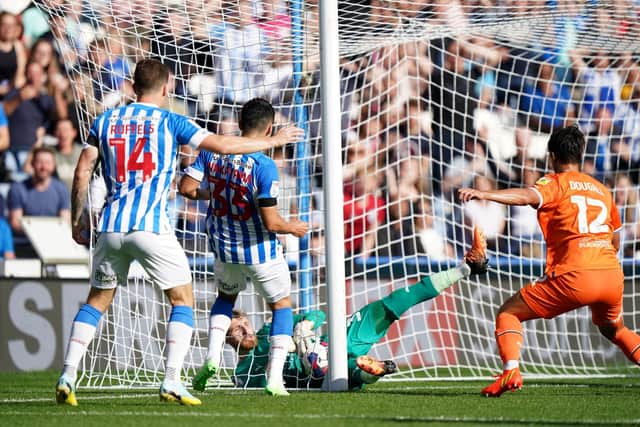 CONTROVERSY: Yuta Nakayama's goal for Huddersfield Town was wrongly disallowed after a failure by the goal-line technology