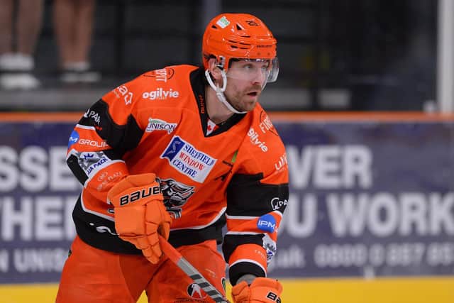IN CONTENTION: Top goalscorer Scott Allen could return to the Sheffield Steelers line-up to face Cardiff Devils on Wednesday night. Picture courtesy of Dean Woolley/EIHL/Steelers Media.