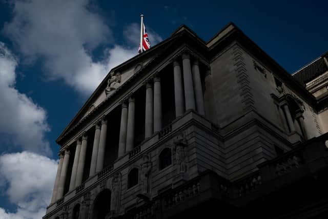 A view of the Bank of England as it raised interest rates for the 13th time in a row after disappointing inflation figures showed price rises have not eased. PIC: Aaron Chown/PA Wire