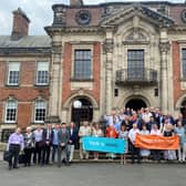 Cross-party collective show of support: councillors from the Conservatives, the Liberal Democrat and Liberal group, Independents, Labour and Greens all gathering to back York’s bid