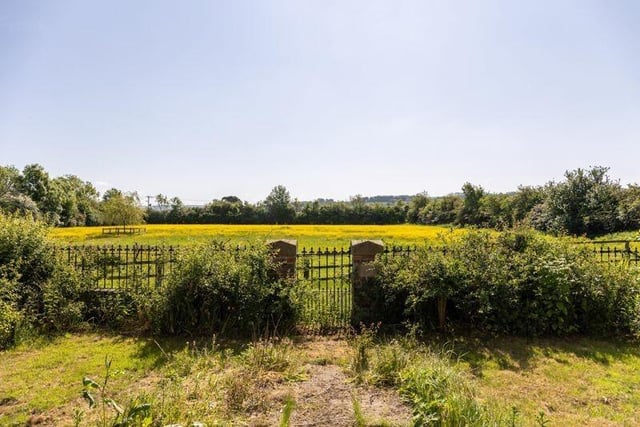 There are rural views as far as the eye can see from this property