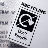 A 'Don't Recycle' label on a bit of plastic packaging. Ministers are planning a crackdown on waste - by getting people to cut down on what they put in recycling bins. According to the i newspaper, the Government wants to limit the amount of "wishcycling" which sees the recycling process contaminated by items which cannot be processed.