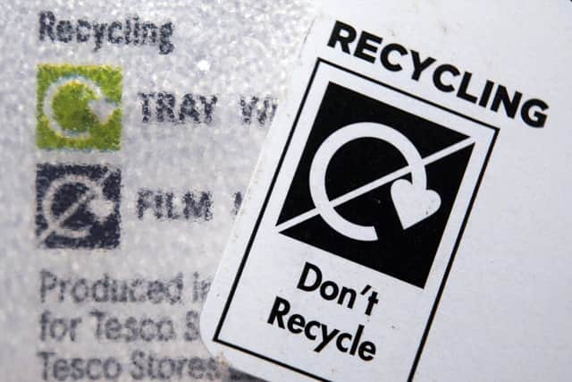 A 'Don't Recycle' label on a bit of plastic packaging. Ministers are planning a crackdown on waste - by getting people to cut down on what they put in recycling bins. According to the i newspaper, the Government wants to limit the amount of "wishcycling" which sees the recycling process contaminated by items which cannot be processed.