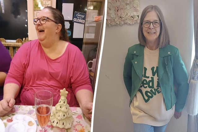 Lisa Childs, 61, before and after her weight loss journey