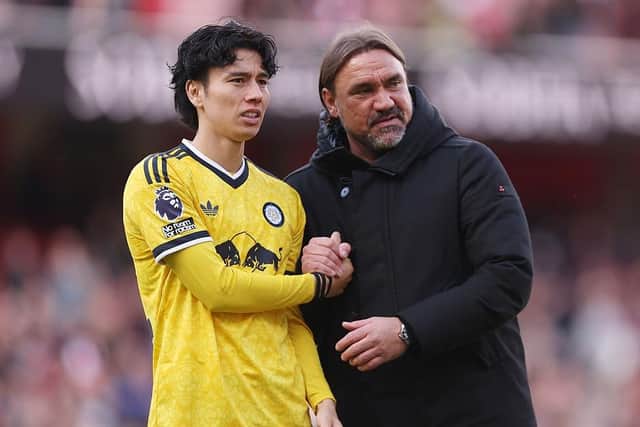 GLOVE AFFAIR: Daniel Farke played hardball with Ao Tanaka this week (Image: Alex Pantling/Getty Images)