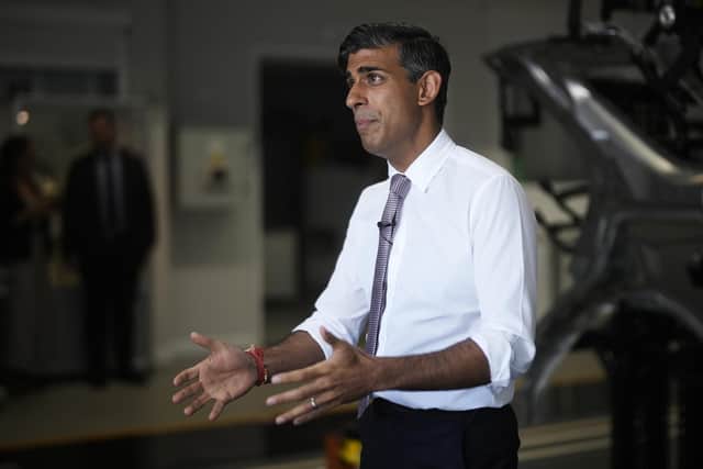 Prime Minister Rishi Sunak speaks to the media during a visit to a science event at the International Manufacturing Centre at the at University of Warwick. PIC: Chris Furlong/PA Wire