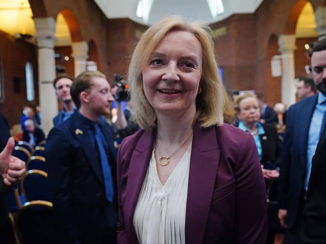 Former Prime Minister Liz Truss at the launch of the Popular Conservatism movement. PIC: Victoria Jones/PA Wire