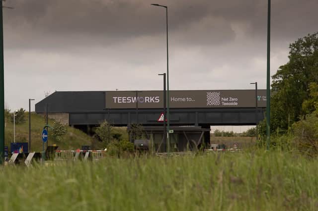 A man was "seriously injured" after a fire at the Teesworks freeport side near Redcar on Wednesday.