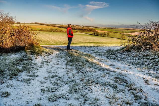 The first covering of snow in 2022 over the tops of the Wolds, East Yorkshire. (Pic credit: James Hardisty)