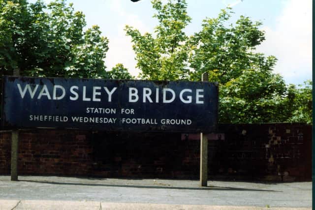 A preserved sign for Wadsley Bridge Station