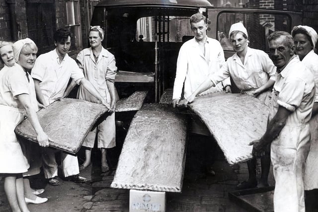 The Denby Dale pie crust leaves Sheffield on September 4, 1988. The Kirklees village has a long-standing tradition of baking giant pies