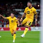 DEBUT GOAL: Sheffield United's Gustavo Hamer celebrates his stunning strike