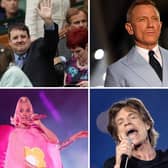 Peter Kay, James Bond, Katy Perry and Mick Jagger. (Pic credit: Valerie Macon / Adam Davy / Press Association / Cameron Spencer / A. Messerschmidt / Getty Images)