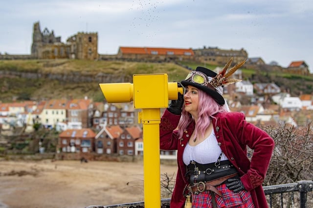 Angie Fyfe photographed at Whitby Steampunk Weekend.