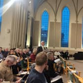 The meeting over plans for a referendum on the cathedral's annexe plans took place on March 18